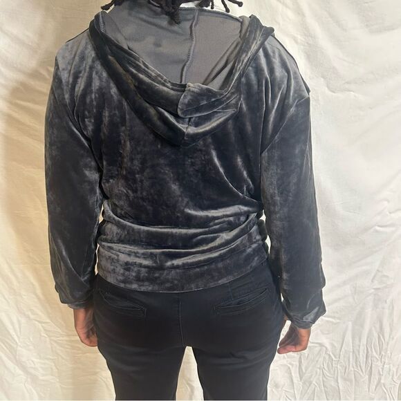 C-mode Grey Velvet Super Soft Leggings and Zip UP Hoodie Set - Picture 12 of 16